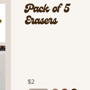 Pack of 5 Erasers